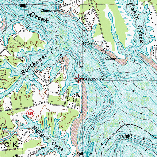 Topographic Map of Ship Point, VA