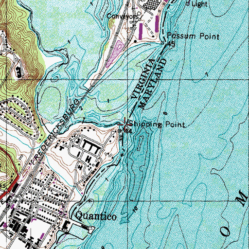 Topographic Map of Shipping Point, VA