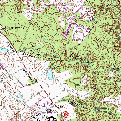 Topographic Map of Silver Brook, VA