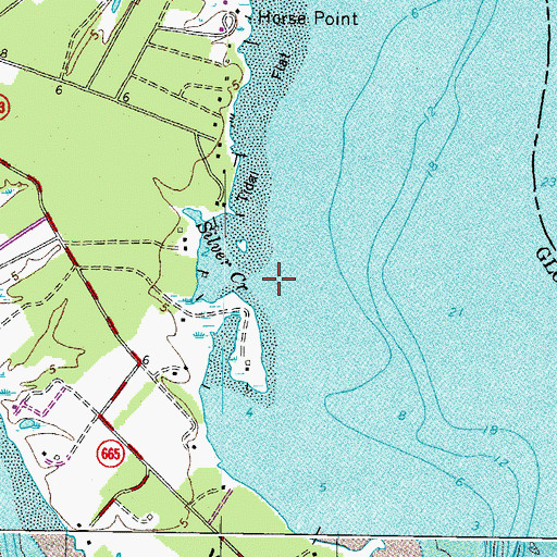 Topographic Map of Silver Creek, VA