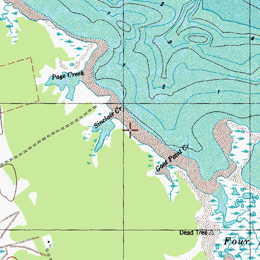 Topographic Map of Sinclair Creek, VA