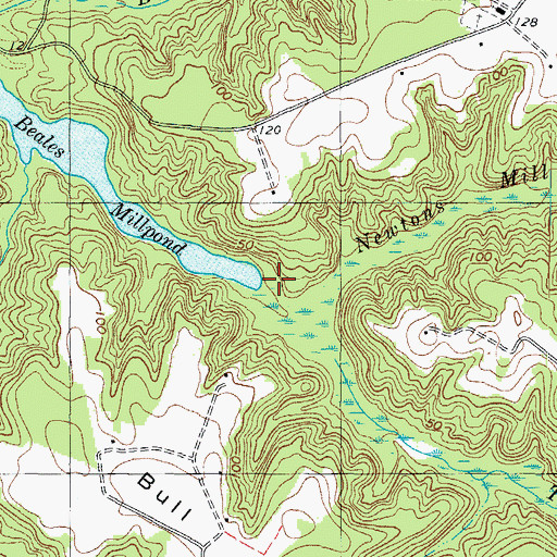 Topographic Map of Tavern Run, VA