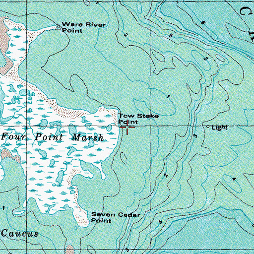 Topographic Map of Tow Stake Point, VA