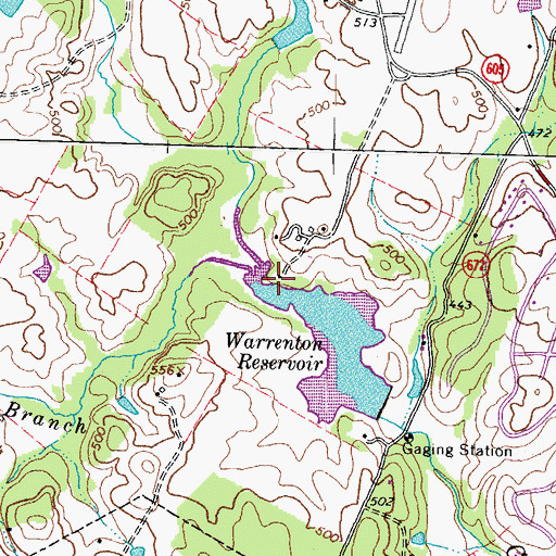 Topographic Map of Towser Branch, VA