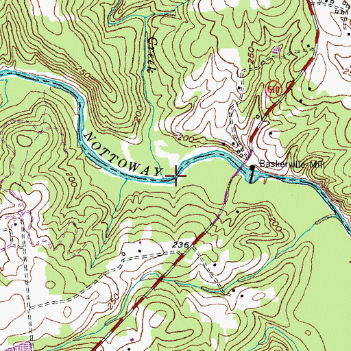Topographic Map of Turkey Egg Creek, VA