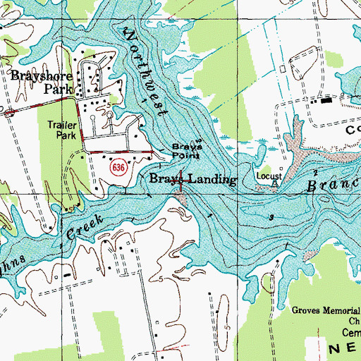 Topographic Map of Vaughans Creek, VA