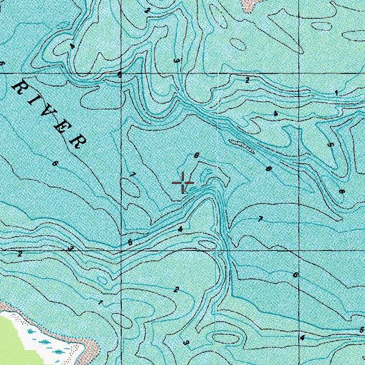 Topographic Map of Ware River, VA