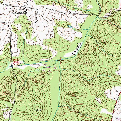 Topographic Map of Watson Creek, VA