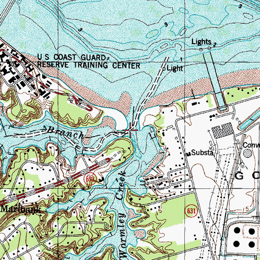 Topographic Map of West Branch Wormley Creek, VA