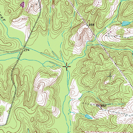 Topographic Map of Whetstone Creek, VA