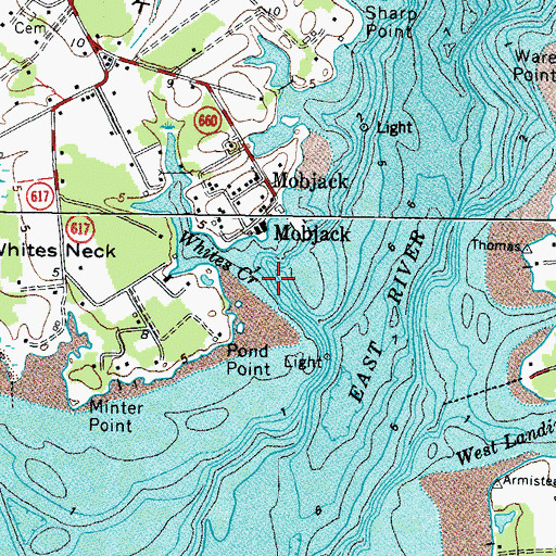 Topographic Map of Whites Creek, VA