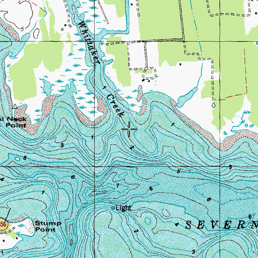 Topographic Map of Whittaker Creek, VA