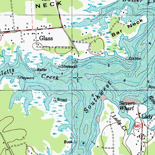 Topographic Map of Willetts Creek, VA