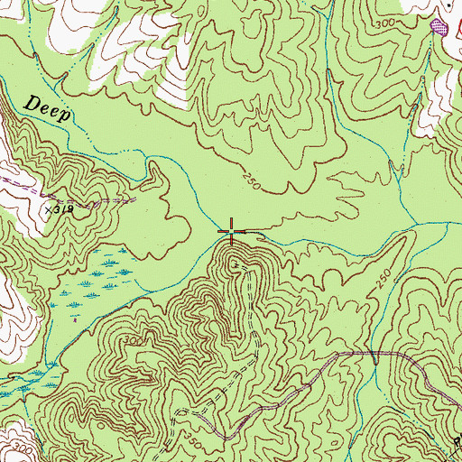 Topographic Map of Winningham Creek, VA