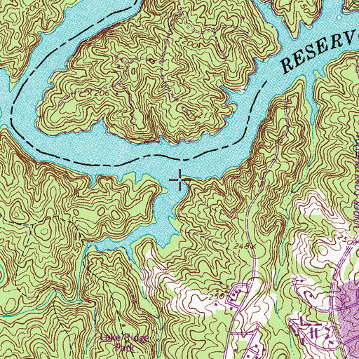 Topographic Map of Airport Creek, VA