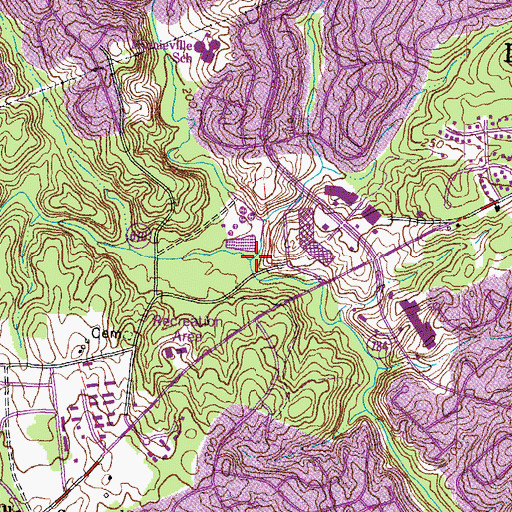 Topographic Map of Headly Run, VA