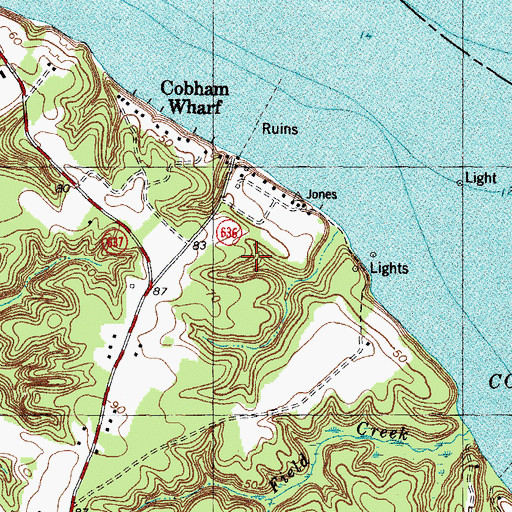 Topographic Map of Dollers Point, VA