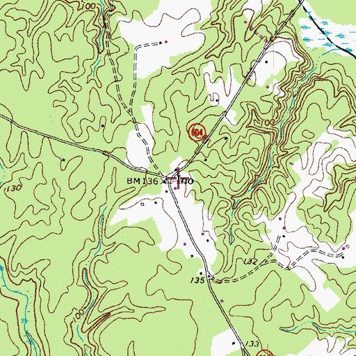 Topographic Map of Ino, VA