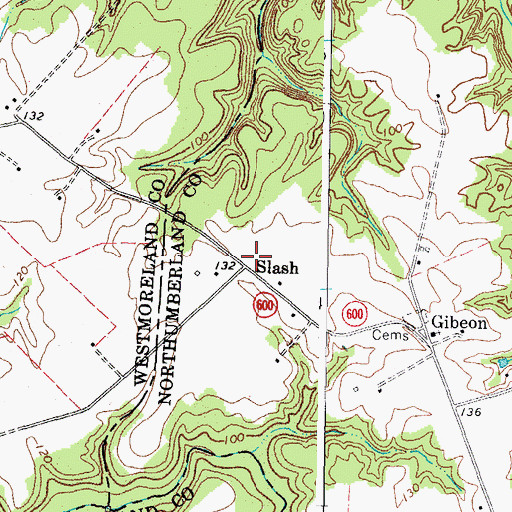 Topographic Map of Slash, VA
