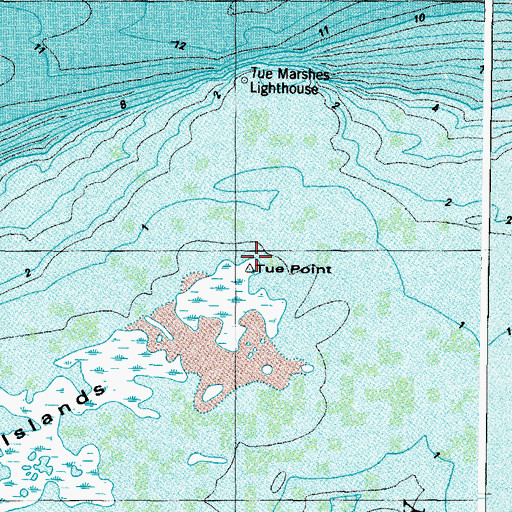 Topographic Map of Tue Point, VA