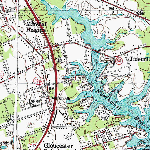 Topographic Map of Crab, VA