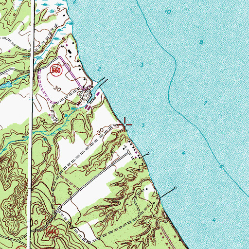 Topographic Map of Wildwood Beach, VA