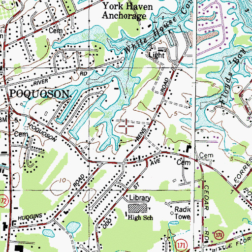 Topographic Map of Rens Wharf, VA
