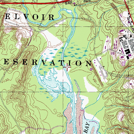 Topographic Map of Accotink Creek, VA