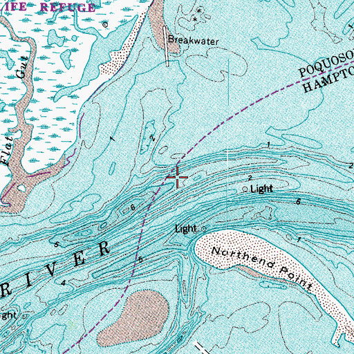 Topographic Map of Back River, VA