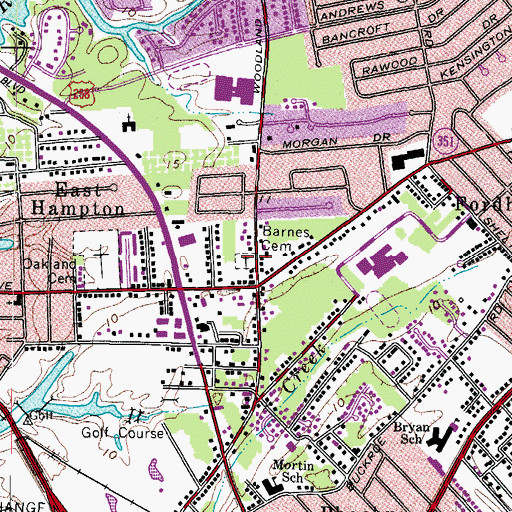 Topographic Map of Barnes Cemetery, VA