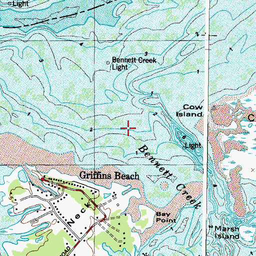 Topographic Map of Bennett Creek, VA