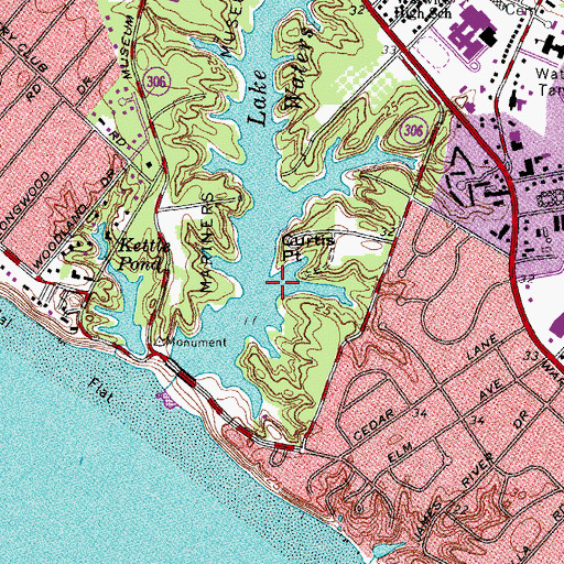 Topographic Map of Curtis Point, VA