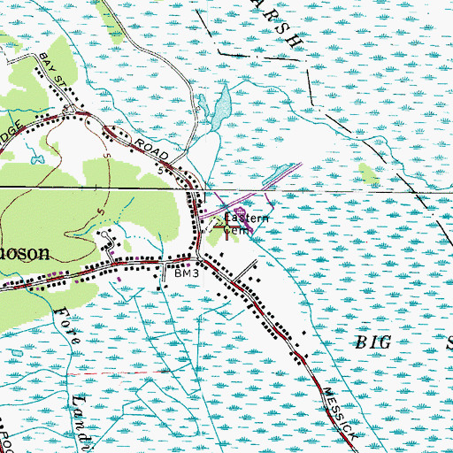 Topographic Map of Eastern Cemetery, VA