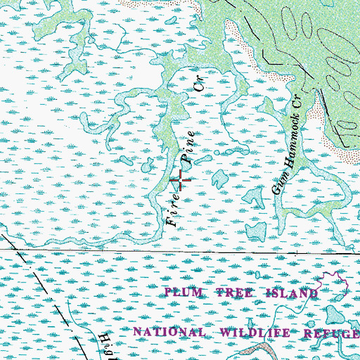 Topographic Map of Fire Pine Creek, VA