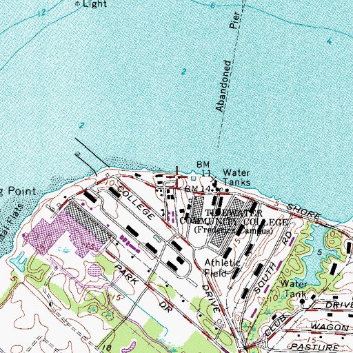 Topographic Map of Tidewater Community College - Portsmouth Campus, VA