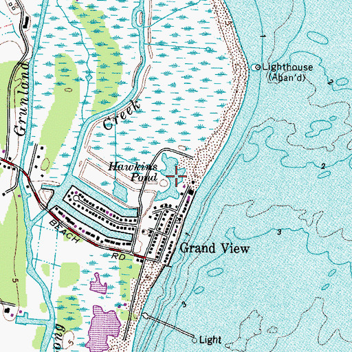 Topographic Map of Hawkins Pond, VA