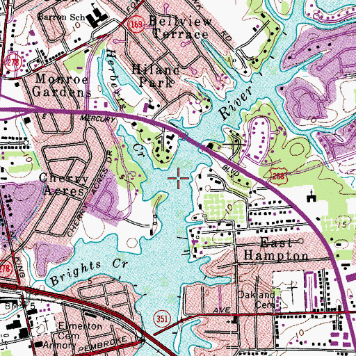 Topographic Map of Herberts Creek, VA