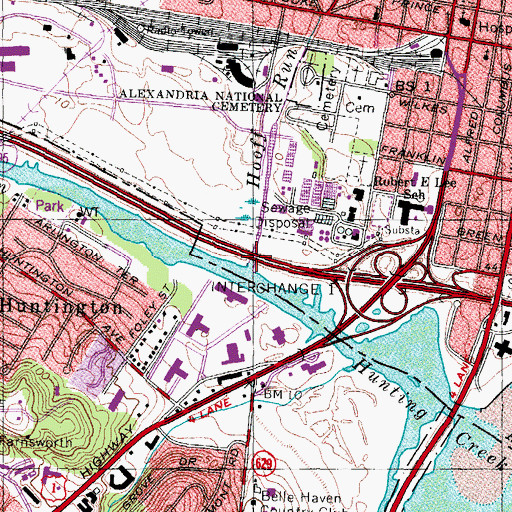Topographic Map of Hooff Run, VA