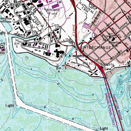 Topographic Map of Johns Creek, VA