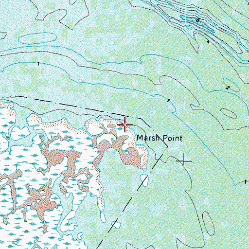 Topographic Map of Marsh Point, VA
