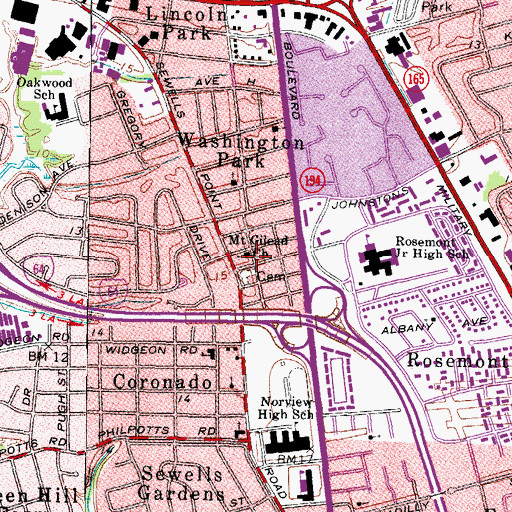 Topographic Map of Mount Gilead Church, VA