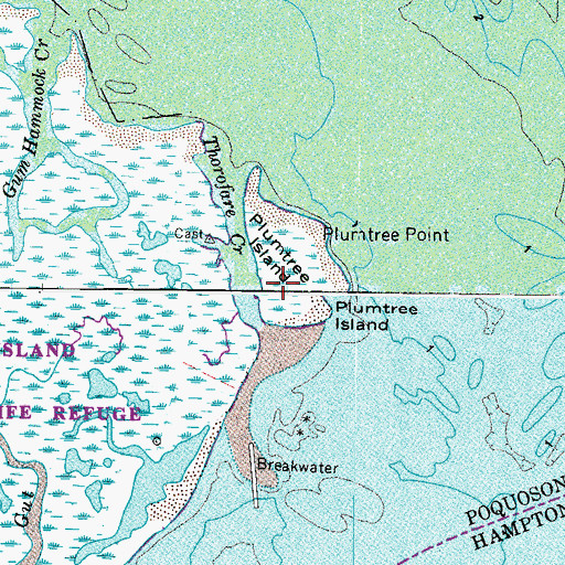 Topographic Map of Plumtree Island, VA
