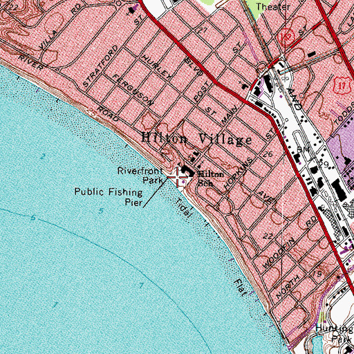 Topographic Map of Riverfront Park, VA