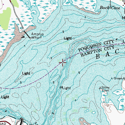 Topographic Map of Southwest Branch Back River, VA