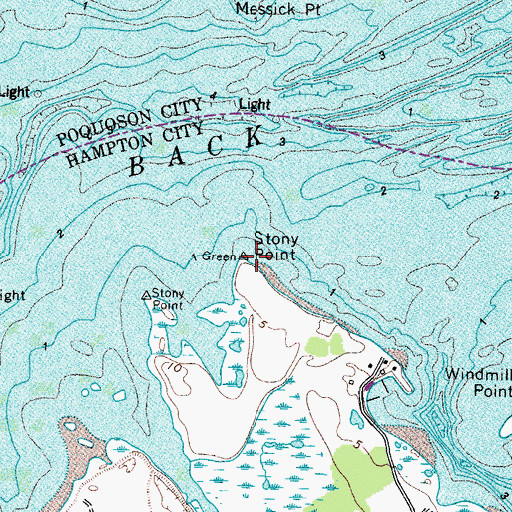 Topographic Map of Stony Point, VA