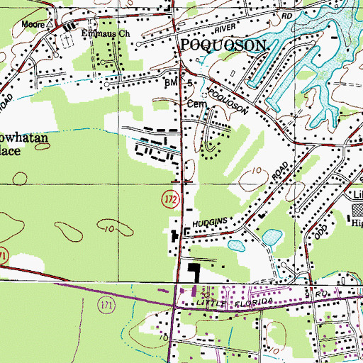 Topographic Map of United Temple, VA