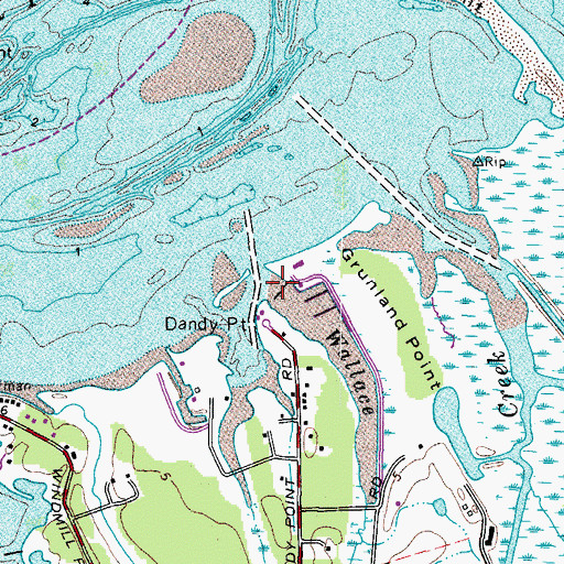 Topographic Map of Wallace Creek, VA