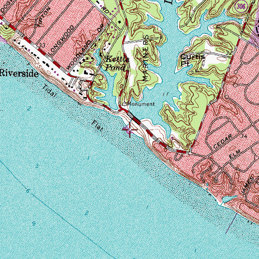 Topographic Map of Waters Creek, VA