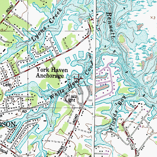 Topographic Map of White House Cove, VA