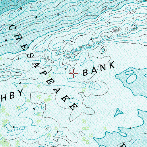 Topographic Map of Willoughby Bank, VA